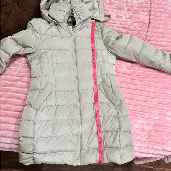 Zara Beige Hooded Puffer Coat - Picture 9 of 17